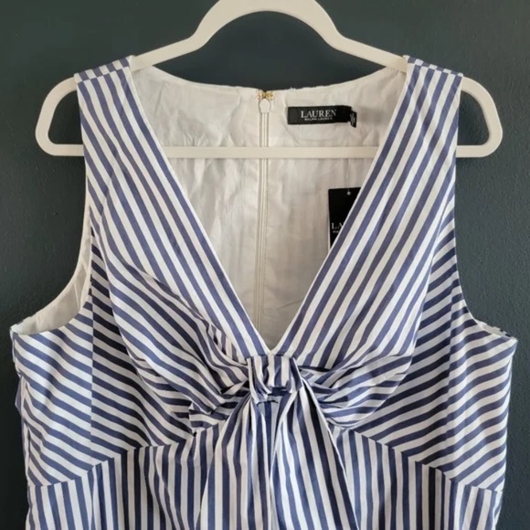 Ralph Lauren Blue and White Striped Dress - Picture 3 of 11